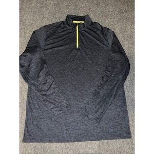 BCG Tru-Wick Mens Large Quarter Zip Pullover Gray Heathered Long Sleeve Shirt
